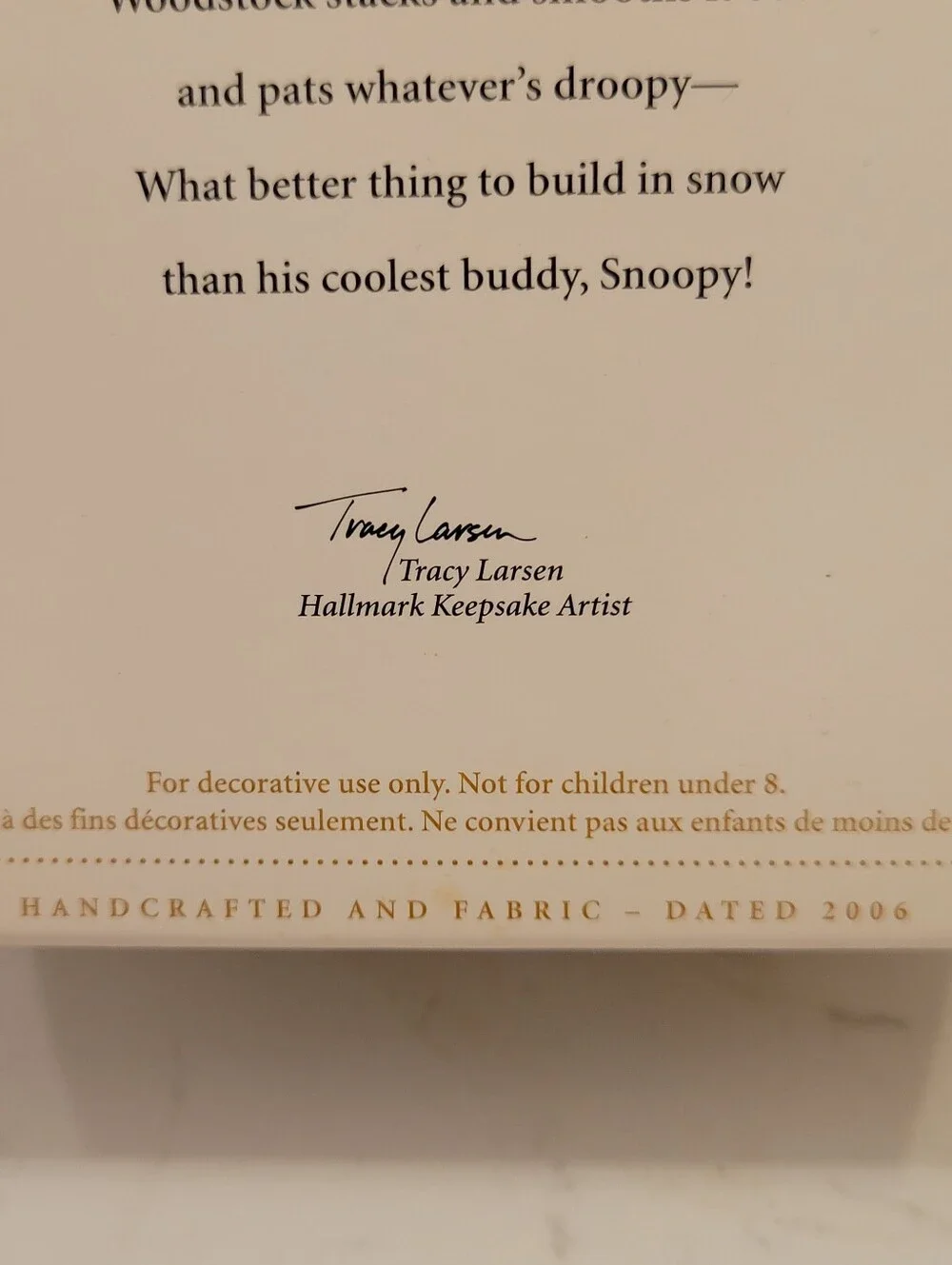 2006 Hallmark Keepsake Joe Coolest Snowman Ornament